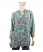  Long Silk Shirt - Dark Green Paisley