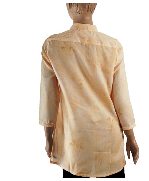 Casual Kurti - Yellow Embroidery