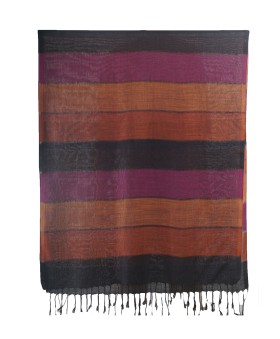 Missing Stripe Stole - Purple And Black 