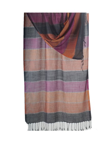 Missing Stripe Stole - Purple And Black 