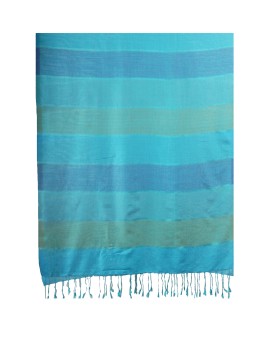 Missing Stripe Stole - Shades of Blue