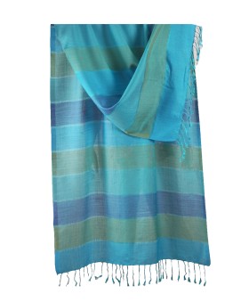 Missing Stripe Stole - Shades of Blue