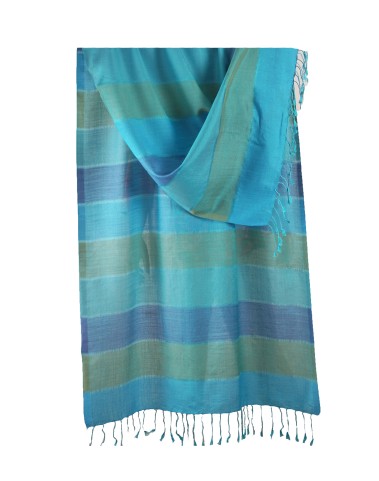 Missing Stripe Stole - Shades of Blue