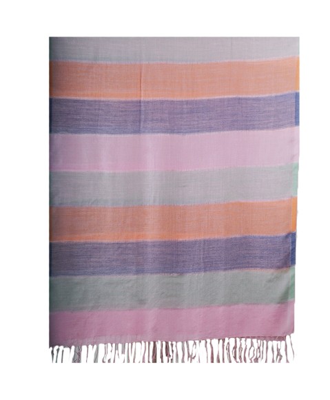 Missing Stripe Stole - Shades of Purple Orange Pink