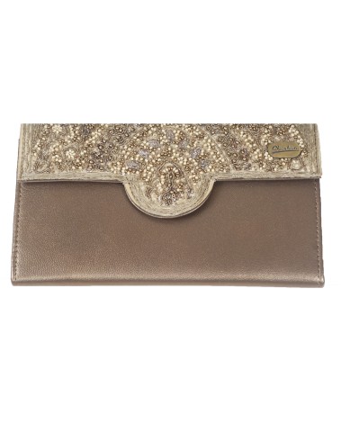 Ashika Wallet - Golden Bead Work 