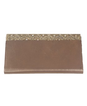 Ashika Wallet - Rhombus Golden Bead Work 