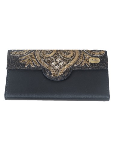 Ashika Wallet - Golden Thread And Bead Work 