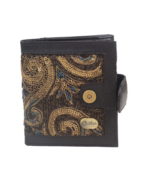 Folding Wallet - Golden Bead Work