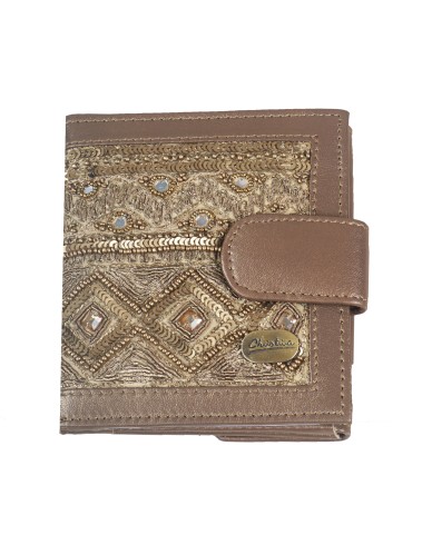 Folding Wallet - Golden Thread Work And Mirror