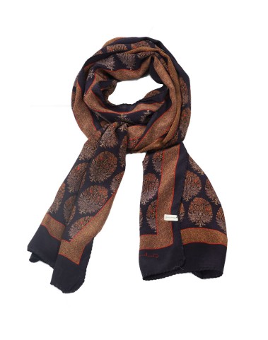 Crepe Silk Scarf - Black Butti