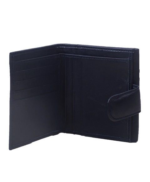 Folding Wallet - Navy Blue Embroidered