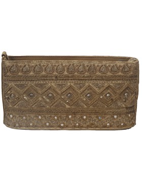 Karo Bag - Golden Embroidered