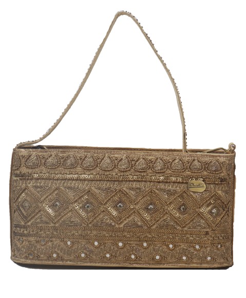 Karo Bag - Golden Embroidered