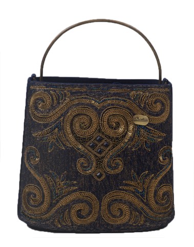 Manar Bag - Navy Blue Embroidered