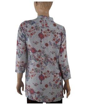 Casual Kurti - Floral Pintuck