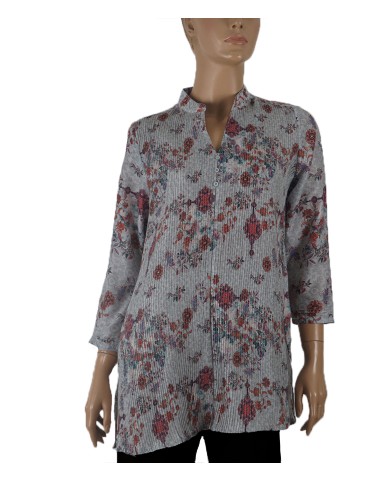 Casual Kurti - Floral Pintuck