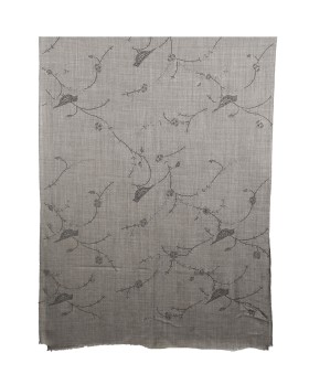 Diamond Stole - Dark Grey Bird Diamond