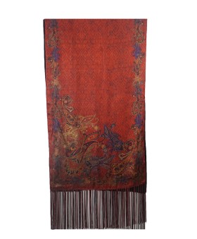 Red Paisley Tassle Stole