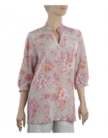 Short Silk Shirt - Pink Tunic